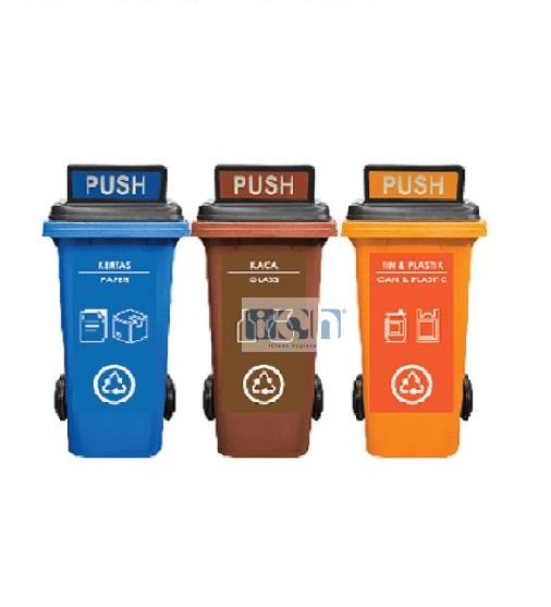 120L CM3 garbage bin 3 in 1 with turbo lid