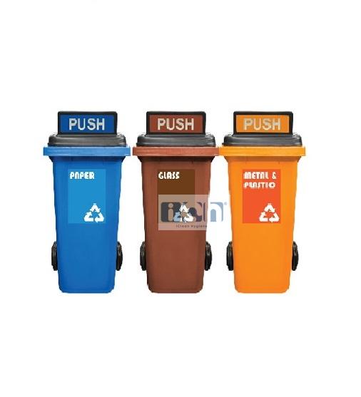 120L M3 garbage bin 3 in 1 with turbo lid