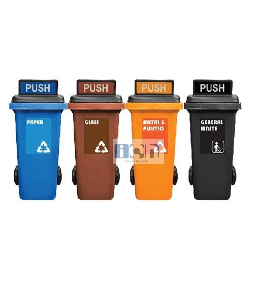 120L M4W garbage bin 4 in 1 with turbo lid