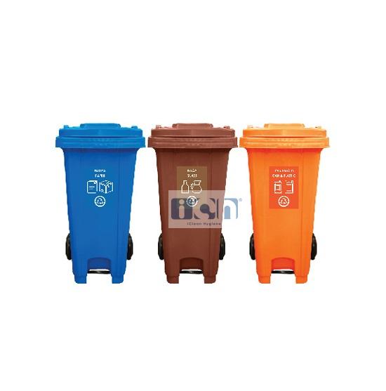 120L SCM3 garbage bin 3 in 1w with foot pedal
