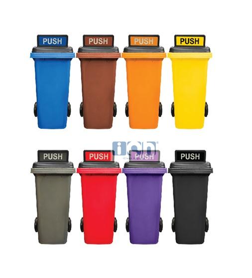 120L mobile garbage bin with turbo lid