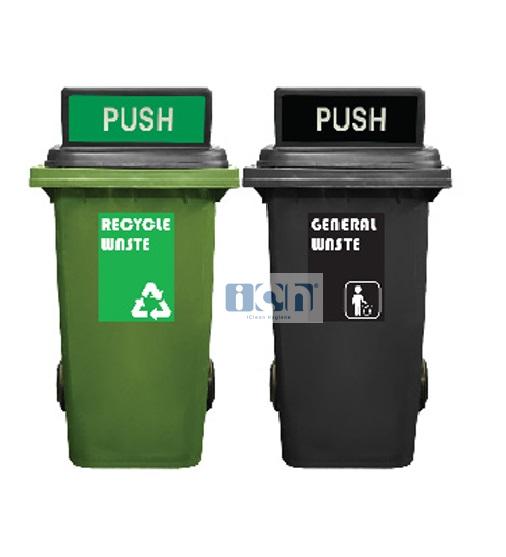 240L garbage bin 2 in 1w with turbo lid