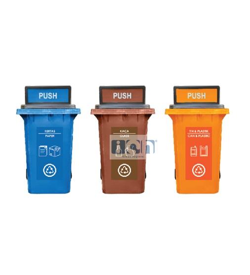 360L CM3 garbage bin 3 in 1 with turbo lid