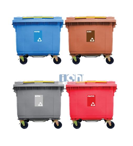 660L M4 garbage bin 4 in 1 with foot pedal