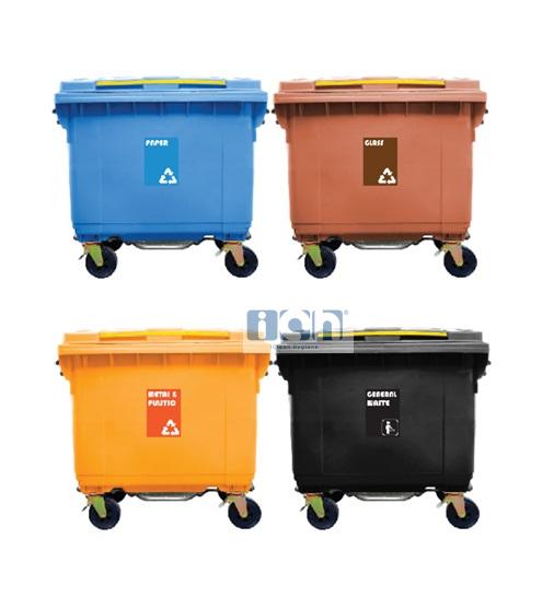 660L M4W garbage bin 4 in 1 with foot pedal