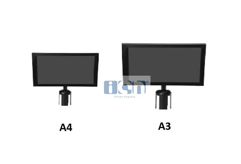 black coated horizontal frame