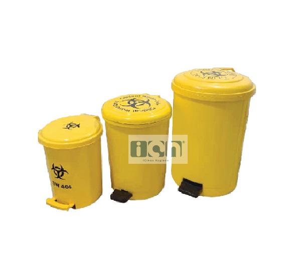 clinical waste pedal bin round