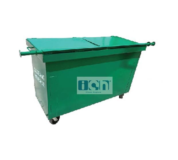 metal leach bin 4 wheel 660L