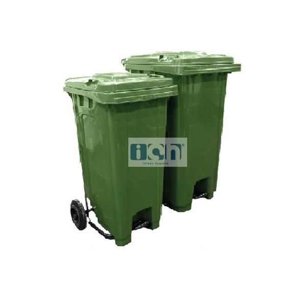 mobile garbage bin with foot pedal