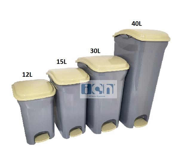 plastic rectangular pedal bin