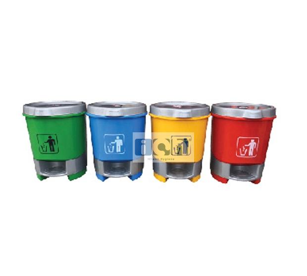 plastic round pedal bin